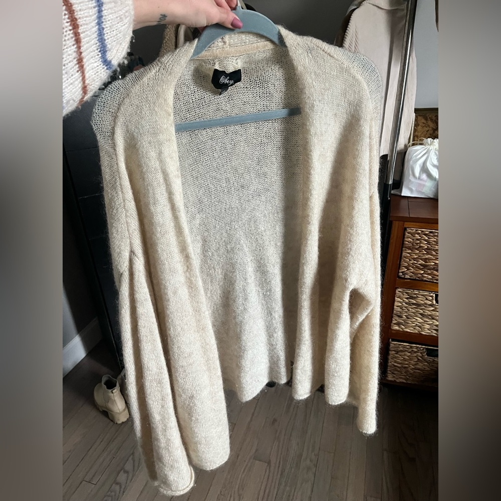 Cream Obey Cardigan
